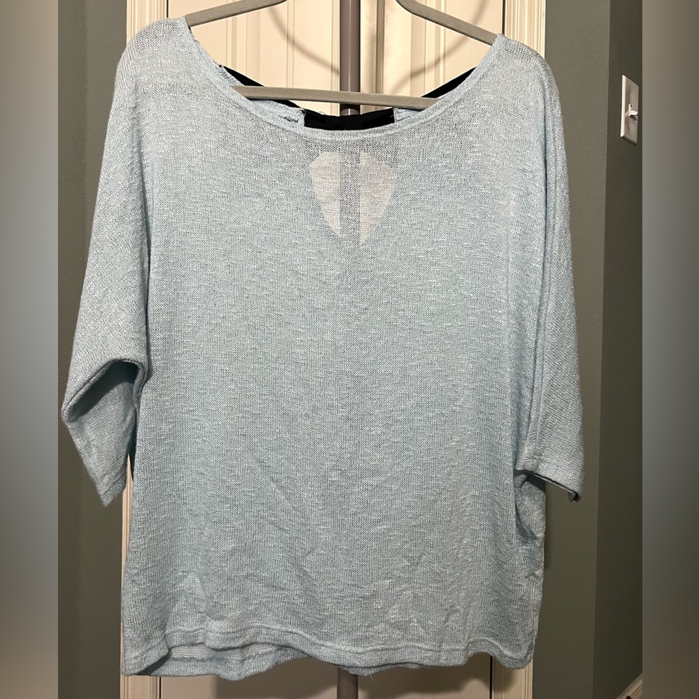 Windsor Bow Tie Sweater Light Blue M